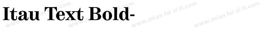 Itau Text Bold字体转换